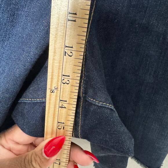 Lucky Brand Women’s 24W Georgia Denim Shorts Blue Easy Fit Mid Rise Raw Hem NWT‎ - Picture 7 of 10